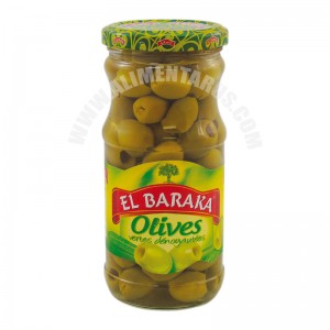 Pitted Green Olives El Barraka 680 G