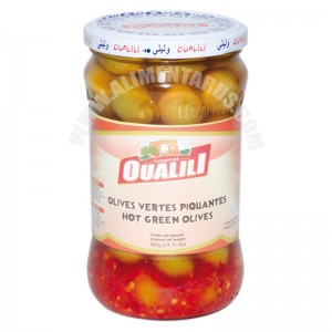 Hot Green Olives Oualili 400g